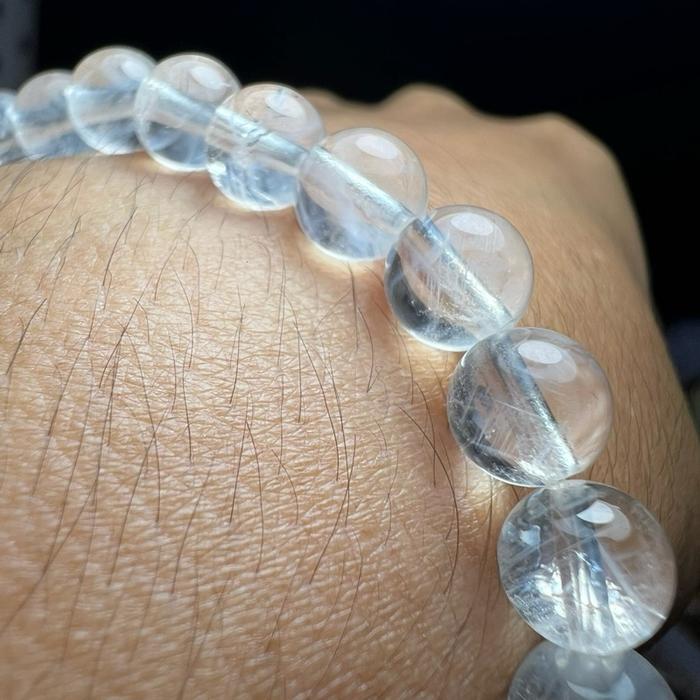 Blue Needle Quartz – Natural Fiber Crystal bead size 7mm wrist 16cm - Gambar 5