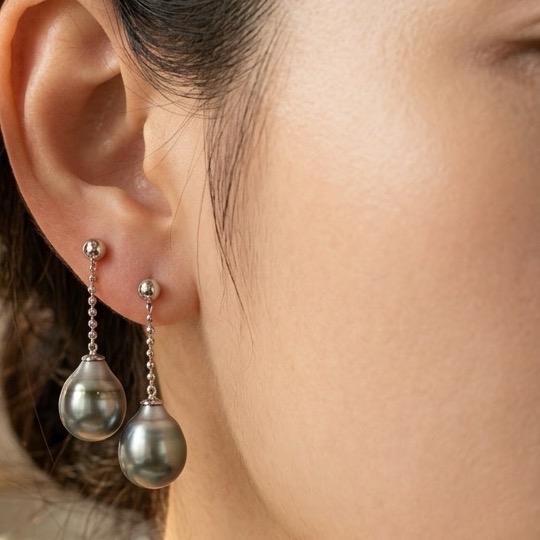 Crysjade Anting Tahitian Pearl Drop Earrings – Barang Langka dari Laut Dalam dengan Kilau Misterius dan Bentuk Teardrop Elegan untuk Gaya Mewah - Gambar 7