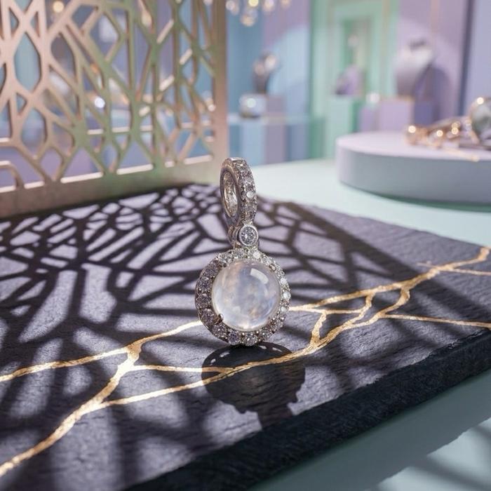 Liontin Giok Jadeite Burma Type A Transparansi Tinggi – Sejernih Es Kutub - Gambar 5